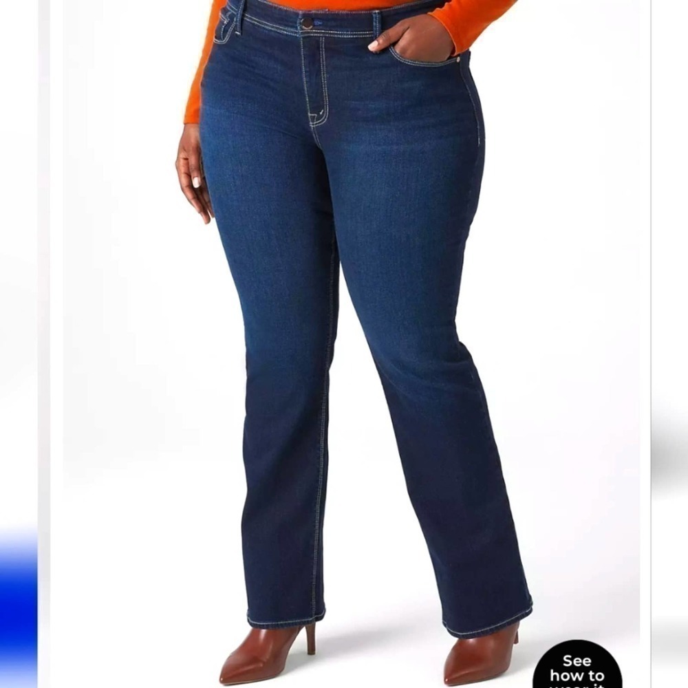 Lane Bryant Distinctly Boot Size 14 Average‎ Dark Wash